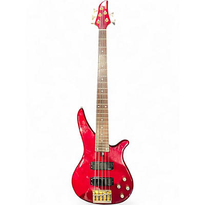 Used Yamaha RBX765A Trans Red Electric Bass Guitar