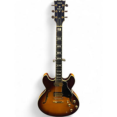 Used Yamaha SA2200 BROWN SUNBURST Hollow Body Electric Guitar