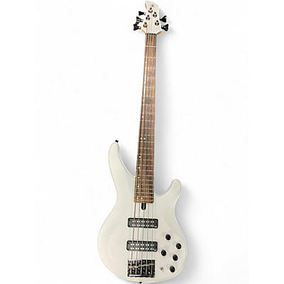 Used Yamaha TRBX505 5 String Bass WHITE Electric Bass Guitar
