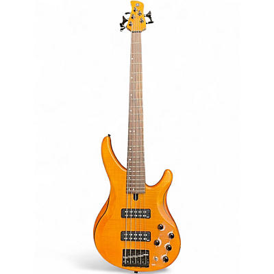 Used Yamaha TRBX605FM Amber Electric Bass Guitar