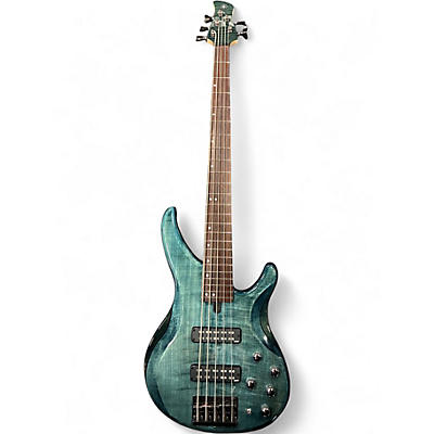 Used Yamaha TRBX605FM Indigo Blue Electric Bass Guitar