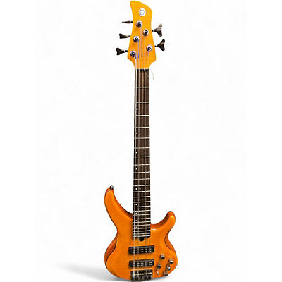 Used Yamaha TRBX605FM MATTE AMBER Electric Bass Guitar