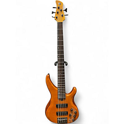 Used Yamaha TRBX605FM MATTE AMBER Electric Bass Guitar