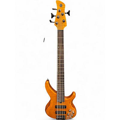 Used Yamaha TRBX605FM MATTE AMBER Electric Bass Guitar