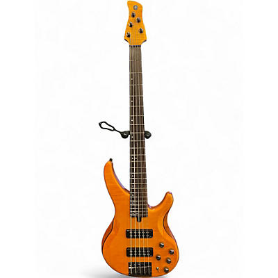 Used Yamaha TRBX605FM Matte Amber Electric Bass Guitar