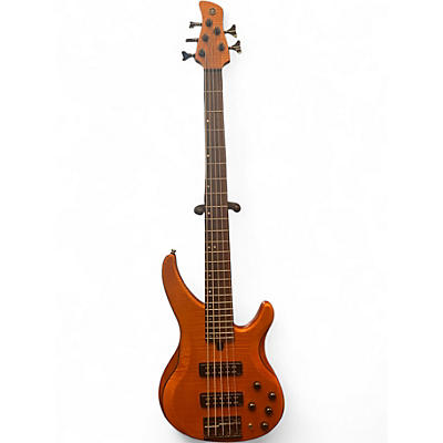 Used Yamaha TRBX605FM Matte Amber Electric Bass Guitar