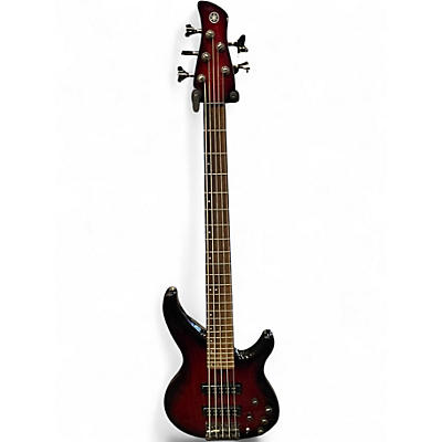 Used Yamaha TRBX605FM Red to Black Fade Electric Bass Guitar