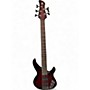 Used Yamaha TRBX605FM Trans Red Electric Bass Guitar Trans Red