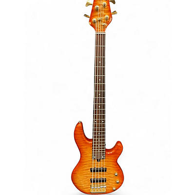 Used Yamaha bbg5 Maple Flame Burst Electric Bass Guitar