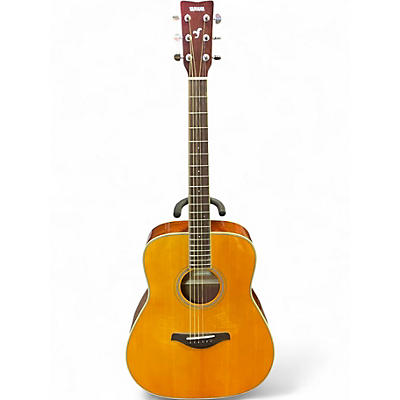 Used Yamaha fg-ta Vintage Natural Acoustic Electric Guitar