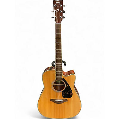 Used Yamaha fgx820c Natural Acoustic Electric Guitar