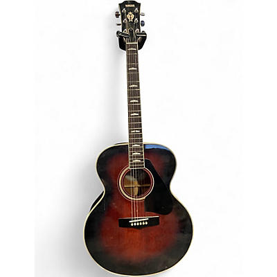 Used Yamaha fj-645 red burst Acoustic Guitar