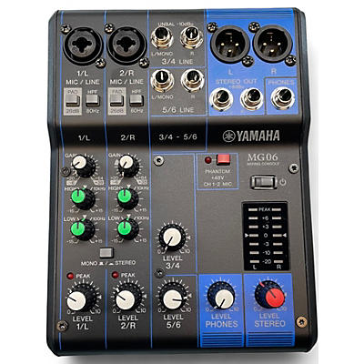Used Yamaha mg06 Unpowered Mixer