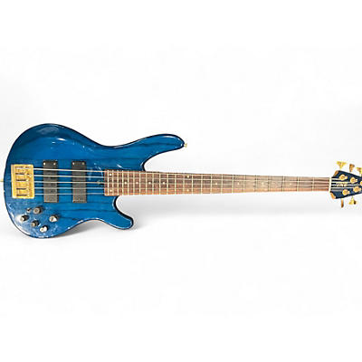 Used Yamaha trb5ii Trans Blue Electric Bass Guitar