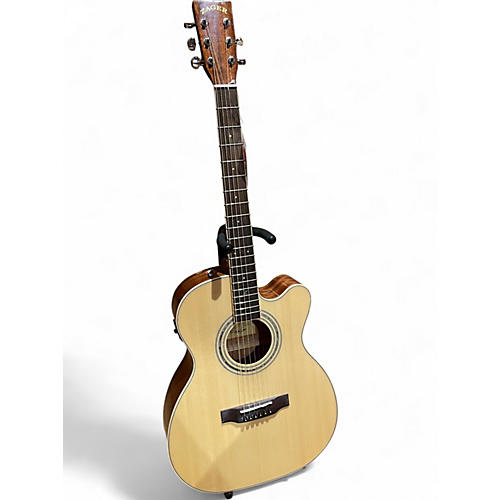 Used Zager ZAD-500MCE Natural Acoustic Electric Guitar Natural