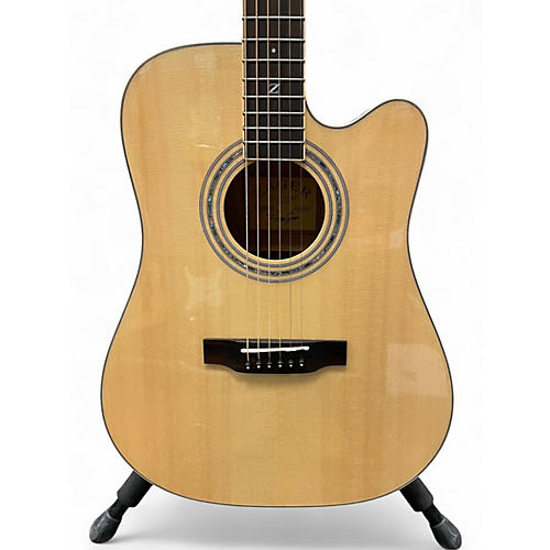 Used Zager ZAD-50CE Natural Acoustic Electric Guitar Natural