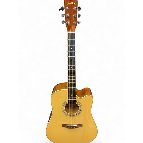 Used Zager ZAD-50CE Natural Acoustic Electric Guitar Natural