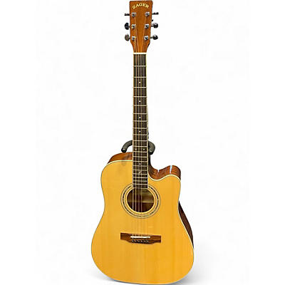 Used Zager ZAD-50CE Natural Acoustic Electric Guitar