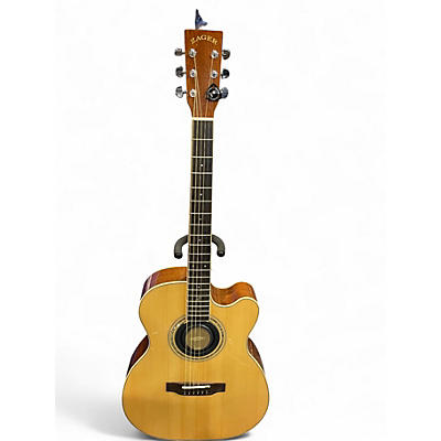 Used Zager ZAD- 50CEOM Natural Acoustic Guitar