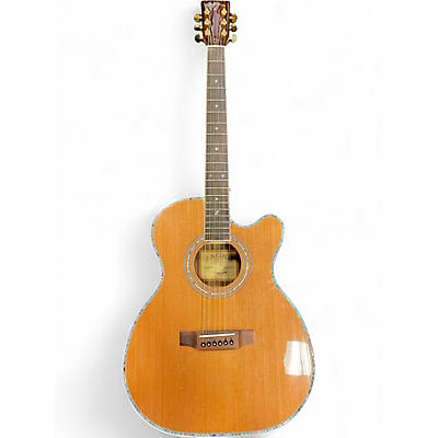 Used Zager ZAD-80 OMCE Natural Acoustic Electric Guitar