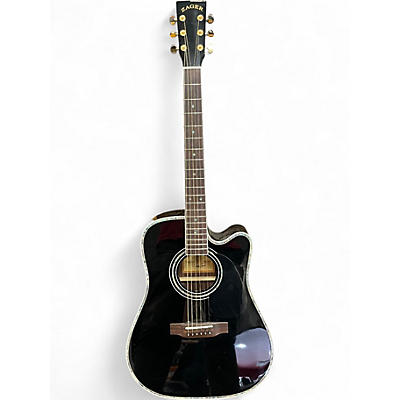 Used Zager ZAD-80CE Black Acoustic Electric Guitar
