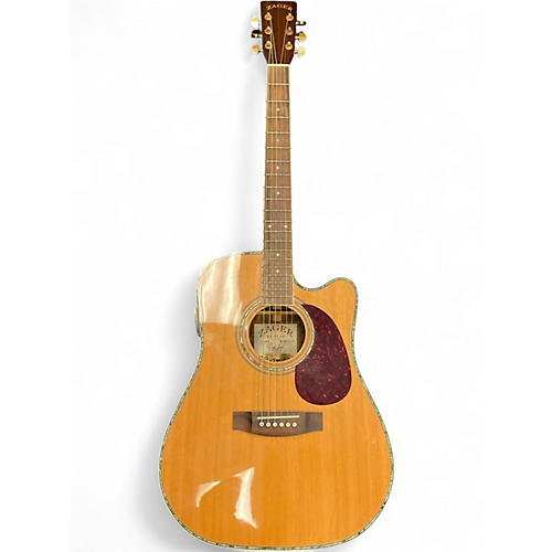 Used Zager ZAD-80CE Natural Acoustic Electric Guitar Natural