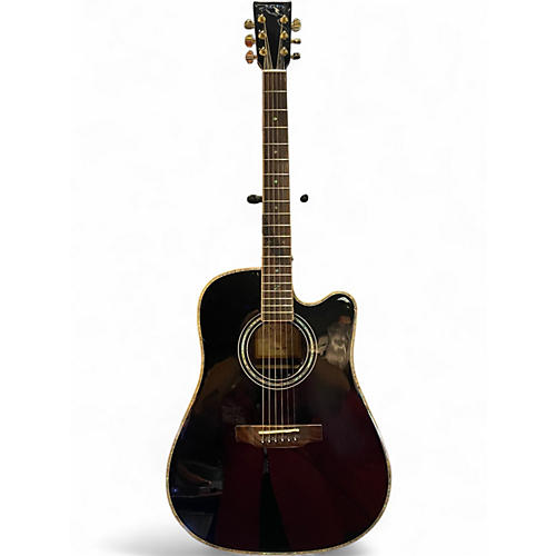 Used Zager ZAD-900CE/AURA Black Acoustic Electric Guitar Black