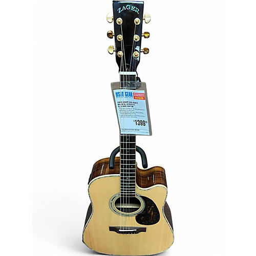 Used Zager ZAD-900CE Natural Acoustic Electric Guitar Natural