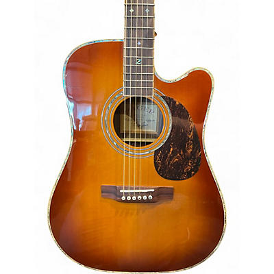 Used Zager ZAD-900ce 2 Color Sunburst Acoustic Electric Guitar