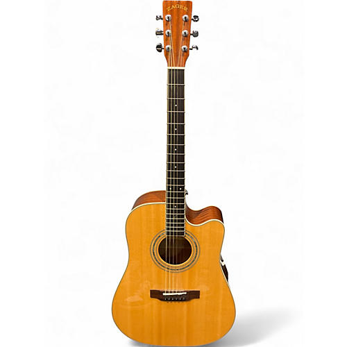 Used Zager ZAD50CEN Natural Acoustic Electric Guitar Natural