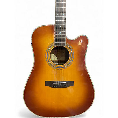 Used Zager ZAD900CE 2 Color Sunburst Acoustic Electric Guitar