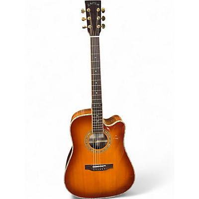 Used Zager ZAD900CE Tobacco Sunburst Acoustic Electric Guitar