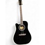 Used Zager ZD80CE LH Black Acoustic Electric Guitar Black