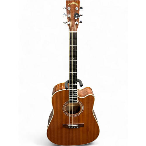 Used Zager zad-50e Mahogany Acoustic Electric Guitar Mahogany