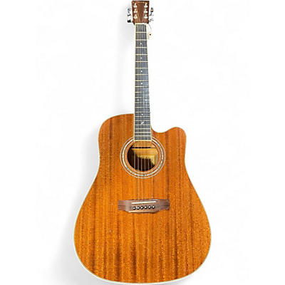 Used Zager zad50ce Mahogany Acoustic Electric Guitar