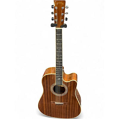 Used Zager zad50ce mahagony Acoustic Electric Guitar