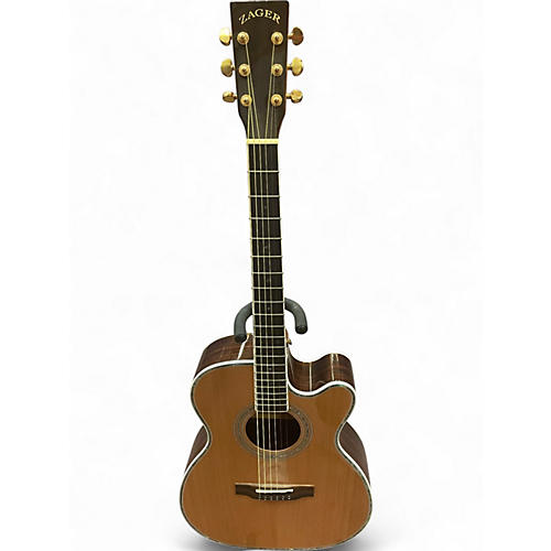 Used Zager zad80ce Natural Acoustic Electric Guitar Natural