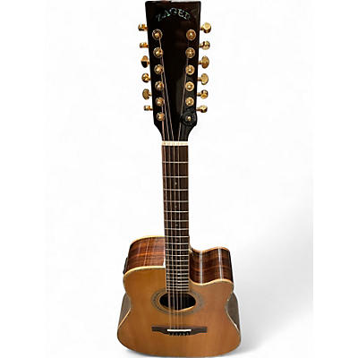Used Zager zad900ce12 Natural 12 String Acoustic Electric Guitar