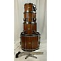 Used Used Zebra Drums 4 piece 1up 2 Down African Mahogany Mahogany Drum Kit Mahogany