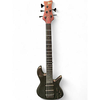Used Zeline 5 String Bass Chrome Shift Electric Bass Guitar