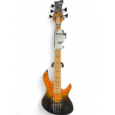 Used Zeline GOTTEN 5  FLAME NATURAL Electric Bass Guitar