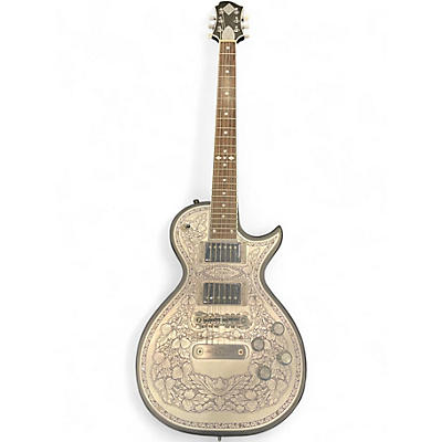 Used Zemaitis CS24MF Black and Silver Solid Body Electric Guitar