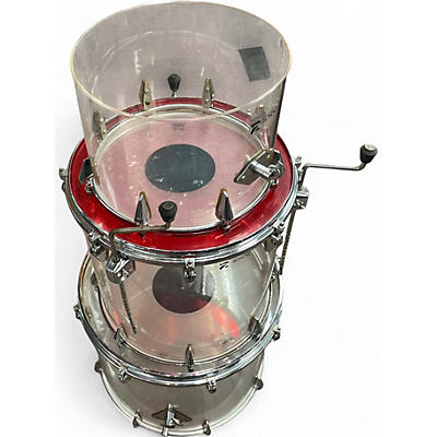 Used Zickos 3 Piece MODEL 400 ACRYLIC CLEAR Drum Kit