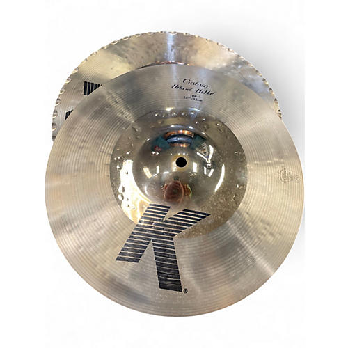 Used Zildjian 13.25in K Custom Hybrid Hi Hat Pair Cymbal 32