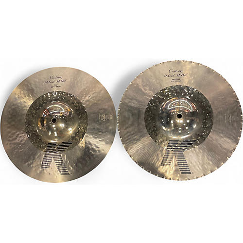 Used Zildjian 13.25in K Custom Hybrid Hi Hat Pair Cymbal 32
