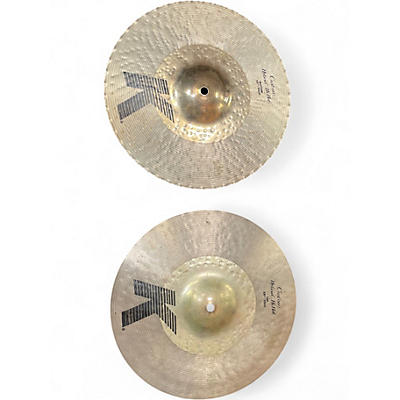 Used Zildjian 13.25in K Custom Hybrid Hi Hat Pair Cymbal