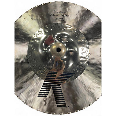 Used Zildjian 13.25in K Custom Hybrid Hi Hat Pair Cymbal