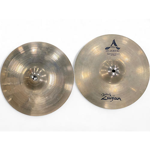 Used Zildjian 13in A Custom Hi Hat Pair Cymbal 31