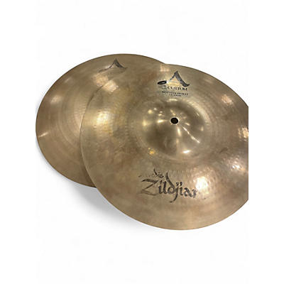 Used Zildjian 13in A Custom Hi Hat Pair Cymbal