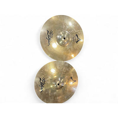 Used Zildjian 13in A Custom Hi Hat Pair Cymbal